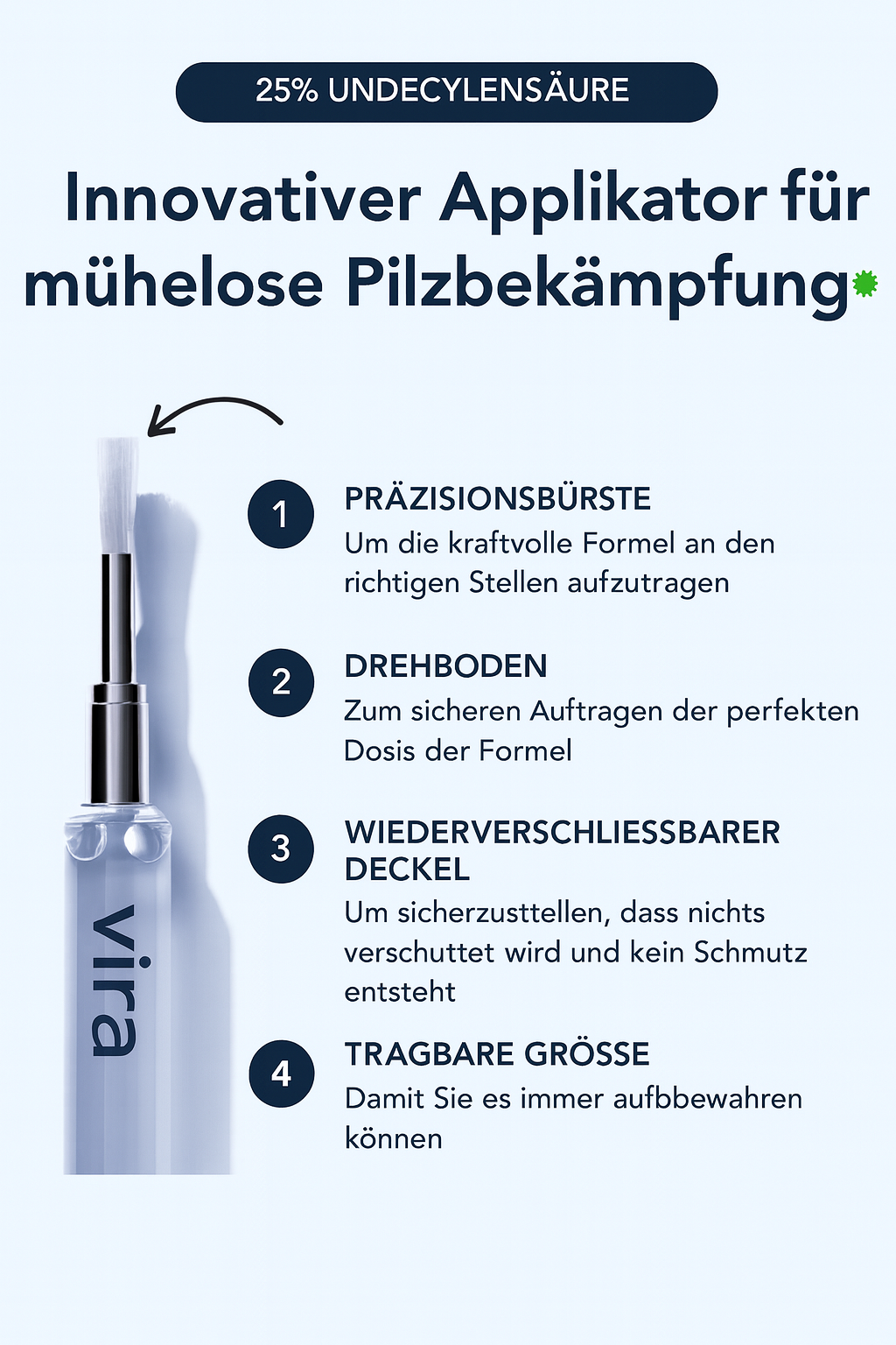 Vira Antifungal Stift - 25% Undecylensäure